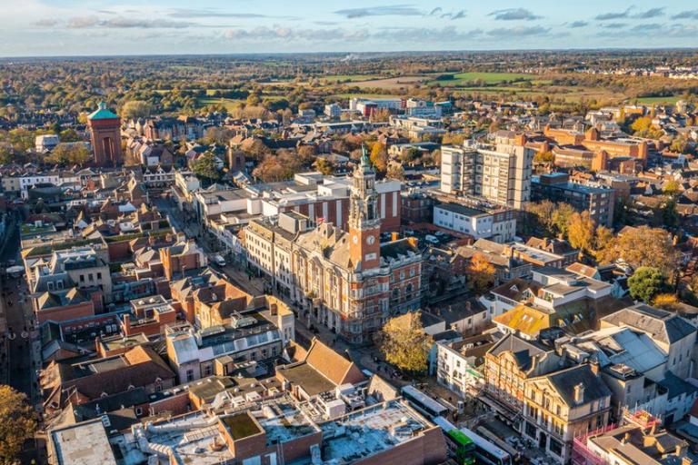 Aerial view of Colchester City