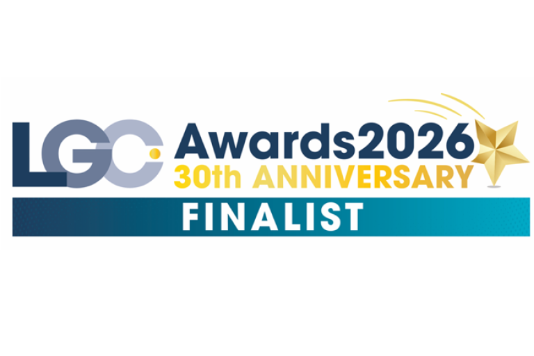 “Logo for the LGC Awards 2026 30th Anniversary. The design features the text ‘LGC Awards 2026’ in dark blue, ‘30th Anniversary’ in gold, and a gold star graphic with three trailing lines. Below is a blue gradient banner with the word ‘Finalist’ in white capital letters.”