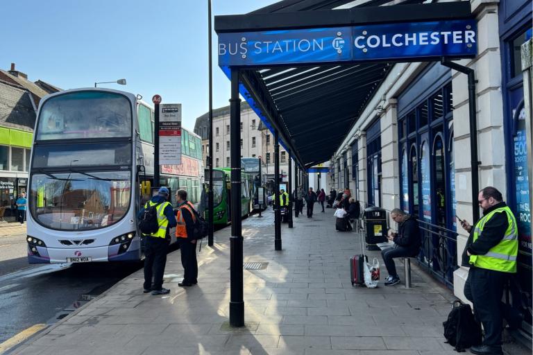 A view of Colchester bus station