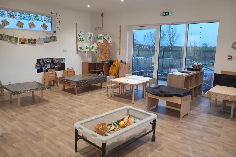 An interior view of Little Doves Nursery