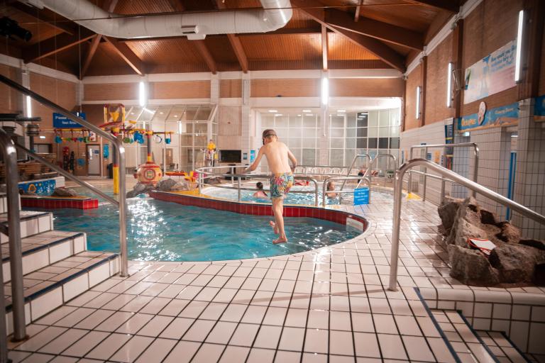Children having fun in Leisure World's splash pool