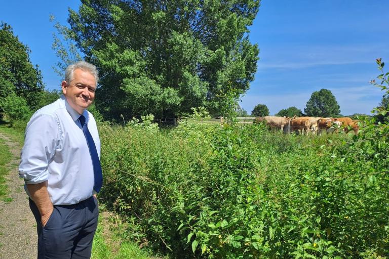 Cllr Paul Dundas at Cymbeline Meadows