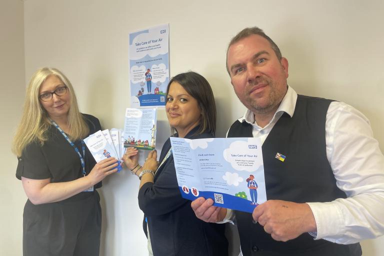 A photo of Dr Rachael Morant, Mairghread Sharpe and Cllr Darius Laws