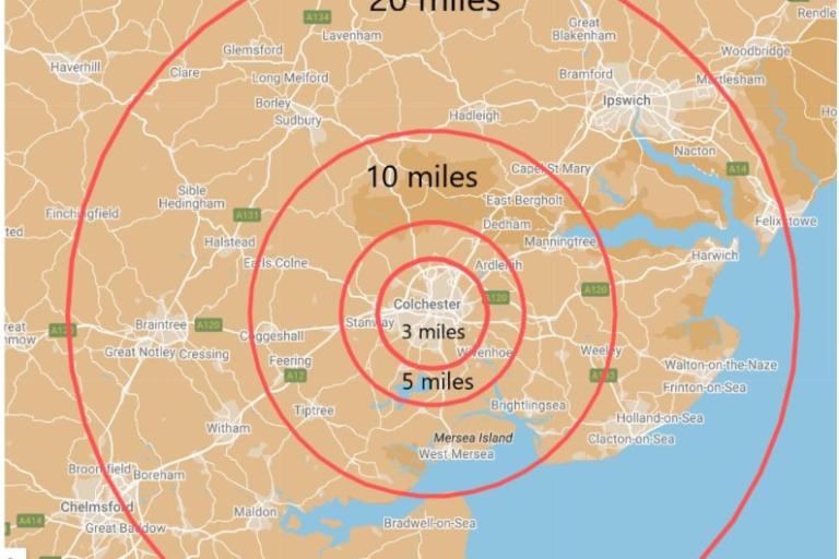 Ecargo Bikes Distances Colchester City Centre