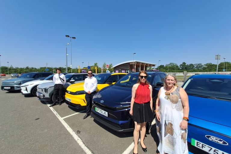 Cllr Luxford Vaughan (right) with representatives from Lookers Ford, Steven Eagell Group and Glyn Hopkin.