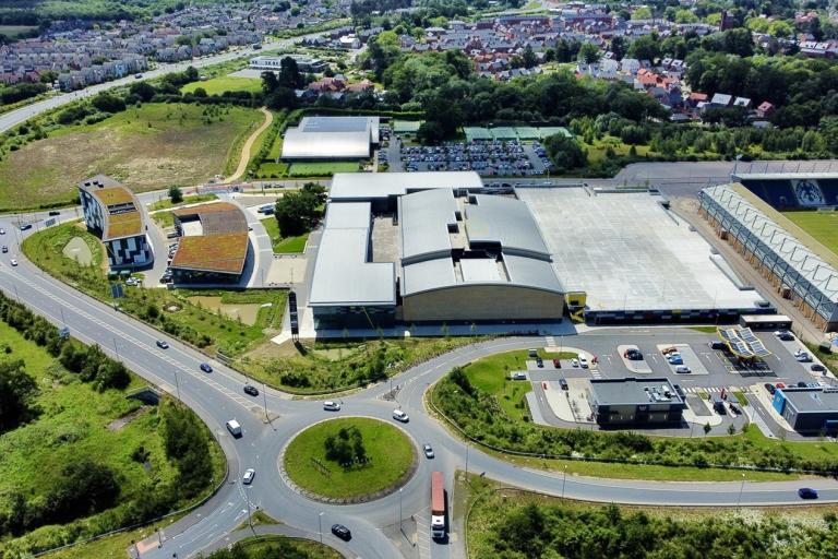 An aerial view of Colchester Leisure Park