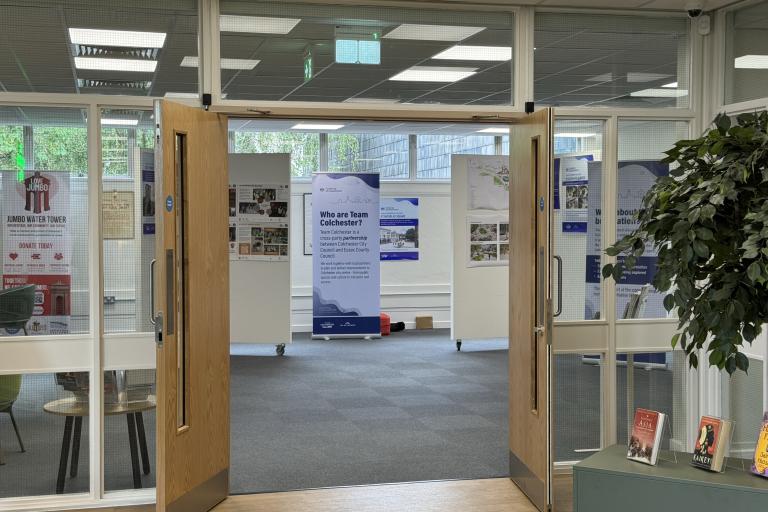 An interior view of Colchester Library