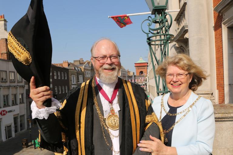 The Mayor and Mayoress of Colchester, Cllr Andrew Ellis and Nicky Ellis