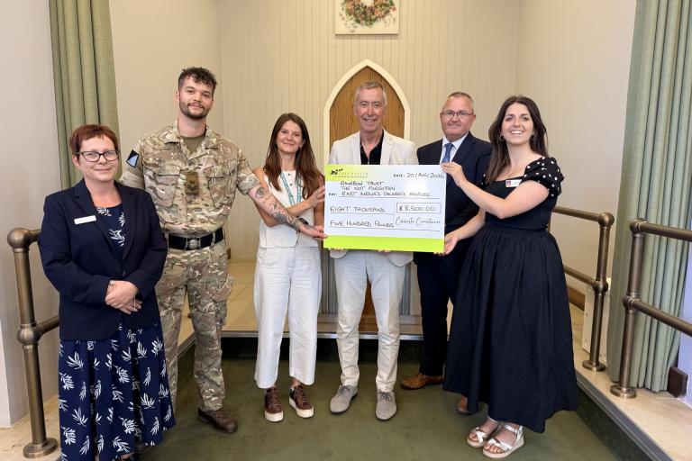 Cheque presentation attended by representatives from the three chosen charities.jpeg