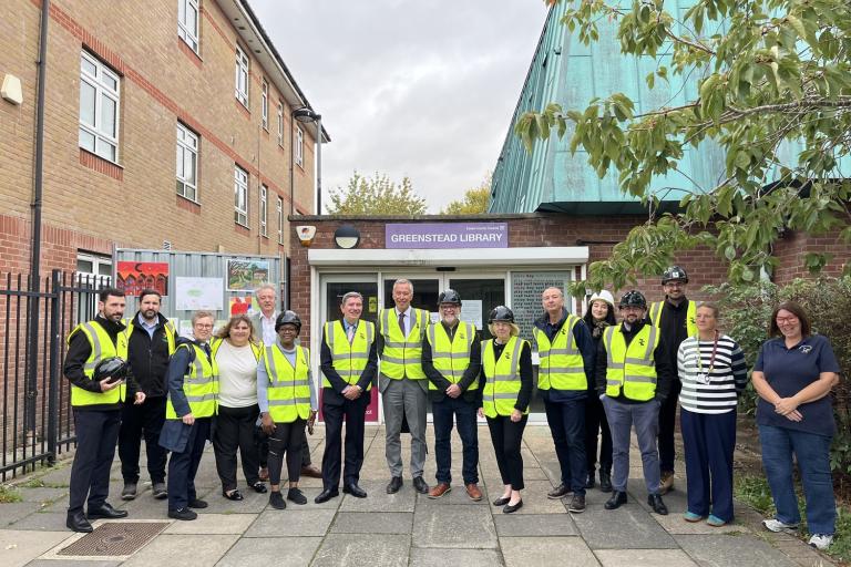 A group photo at the start of Phase 1 of the Heart of Greenstead Project