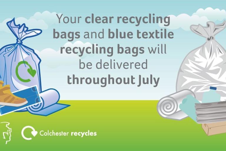 75,000 homes to receive clear recycling and blue textile bags