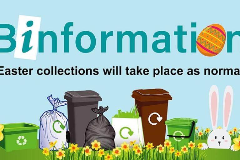 Bin collections over Easter have no changes