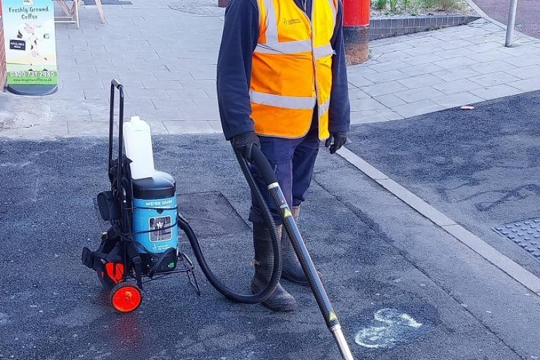 Colchester City Council completes chewing gum cleaning project