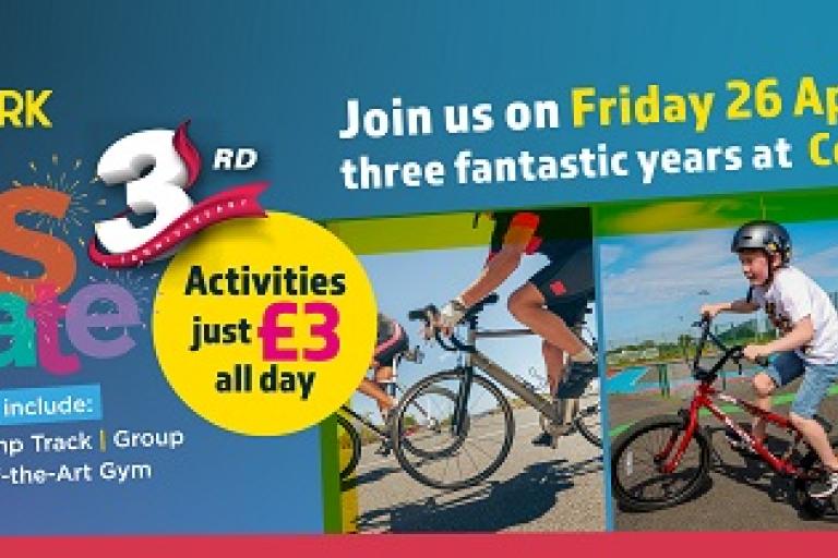 Colchester Sports Park celebrates third anniversary with special £3 activities all day!