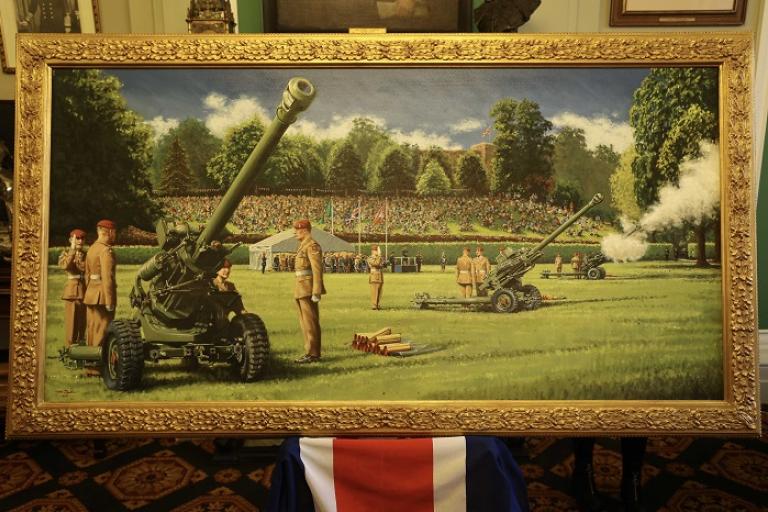 Colchester Town Hall to showcase commemorative painting of historic Platinum Jubilee Gun Salute