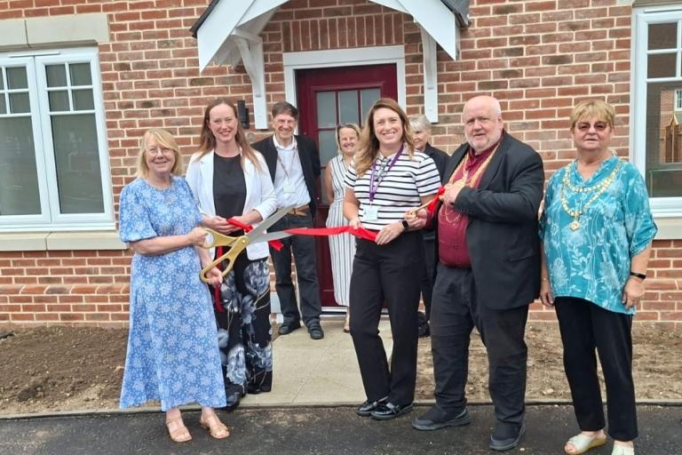 Council celebrates affordable homes handover at Chesterwell