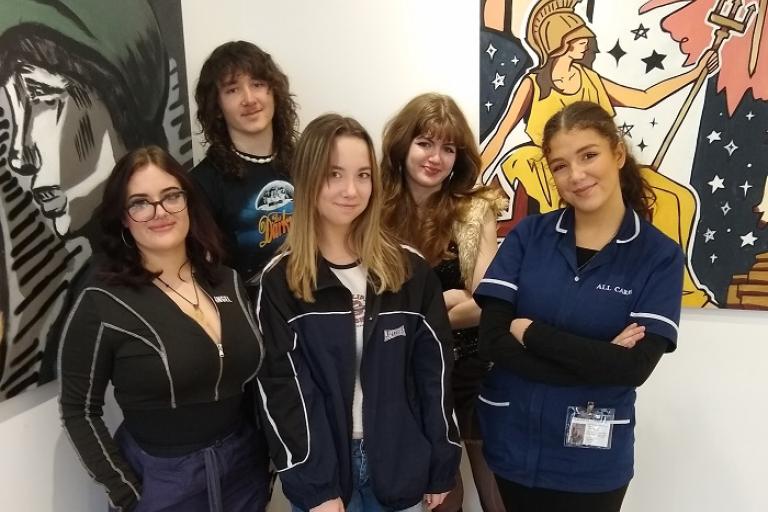 Student artists showcase talent in the city centre