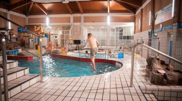 Children having fun in Leisure World's splash pool