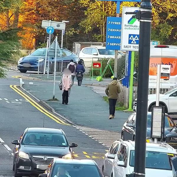 A CCTV street view of North Station Road, Colchester