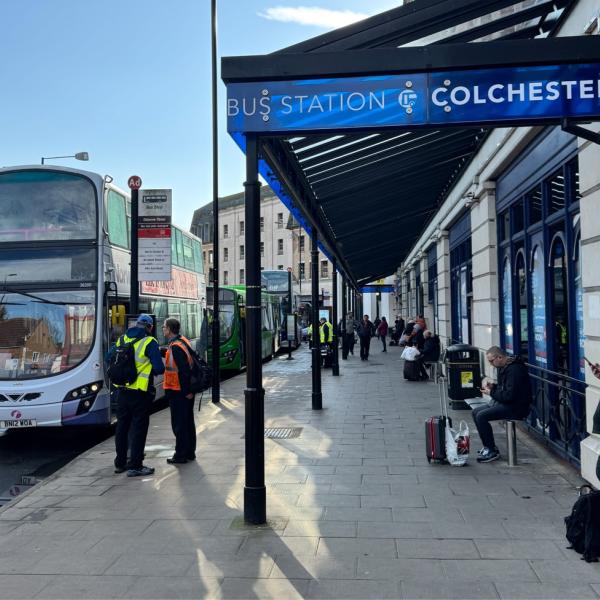 A view of Colchester bus station