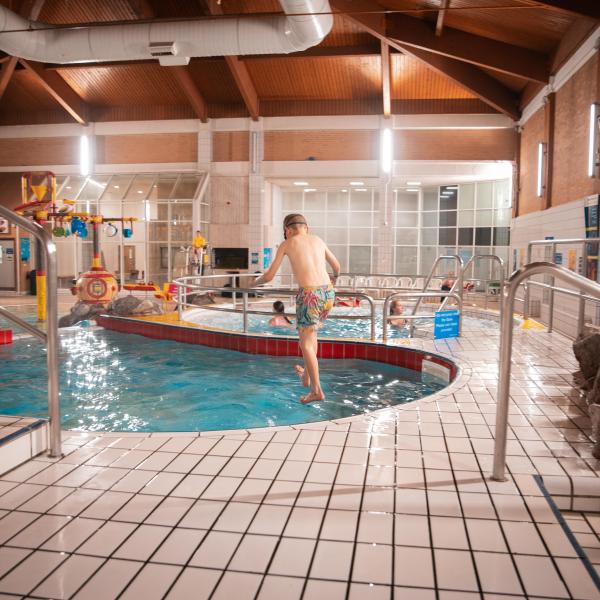 Children having fun in Leisure World's splash pool