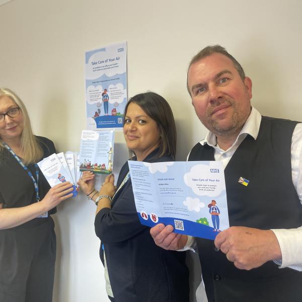A photo of Dr Rachael Morant, Mairghread Sharpe and Cllr Darius Laws