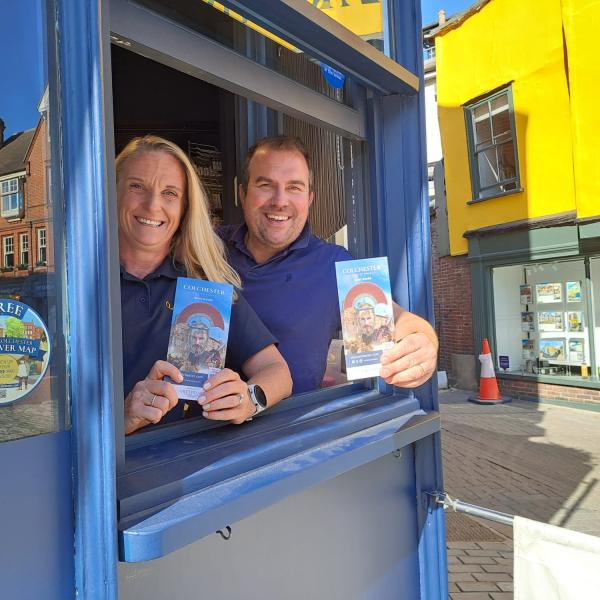 Cllr Laws and shop owner Kelly Sutton at Claydons-Nisa