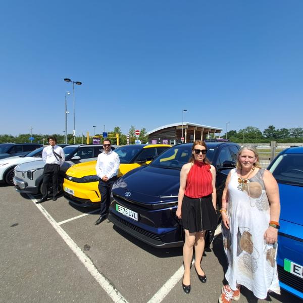 Cllr Luxford Vaughan (right) with representatives from Lookers Ford, Steven Eagell Group and Glyn Hopkin.