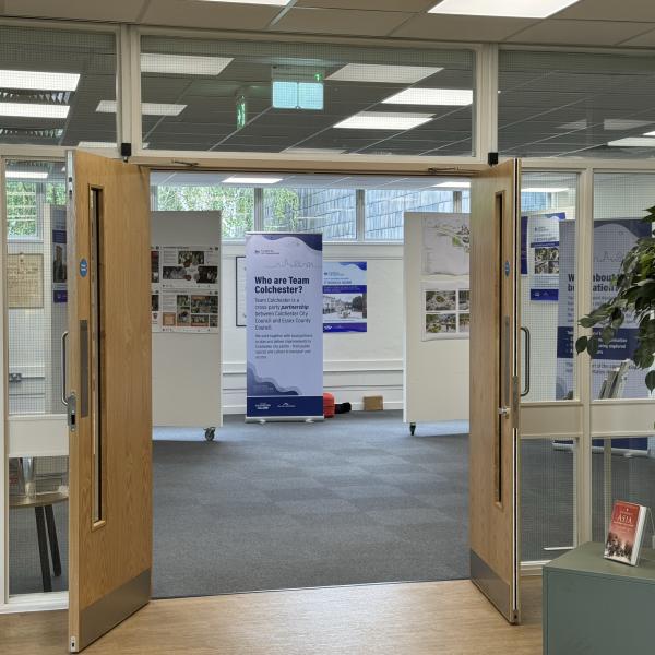An interior view of Colchester Library