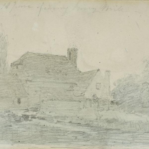 John Constable's, Feering Bury Mill (pencil and wash on paper), 1816. Collection of the Victor Batte-Lay Foundation at the Minories Gallery
