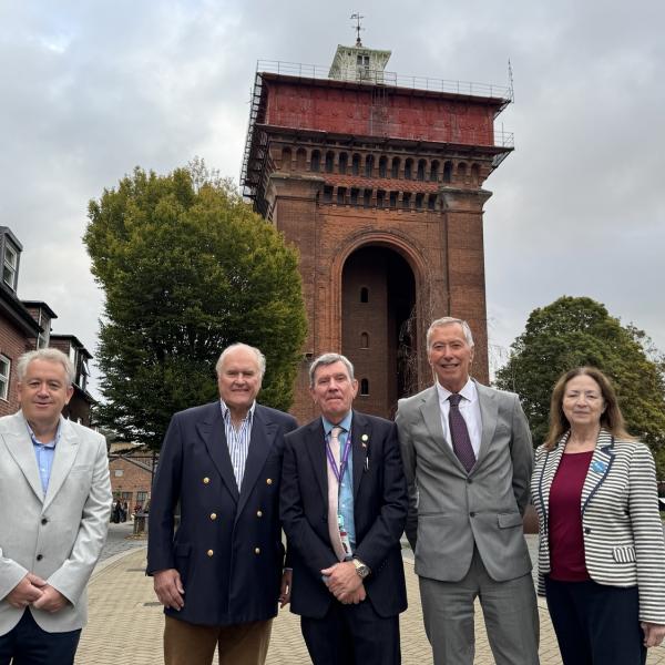 L-R Cllr Paul Dundas, Simon Hall, Cllr Jeff Bray, Cllr David King, and Irene Kettle