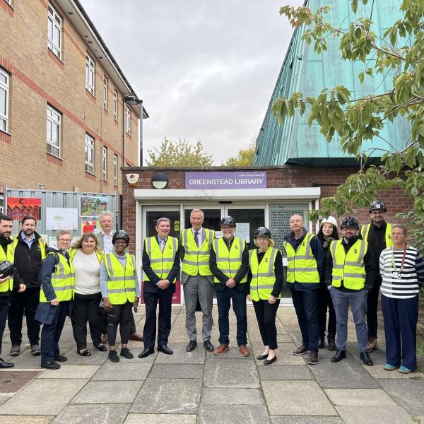 A group photo at the start of Phase 1 of the Heart of Greenstead Project