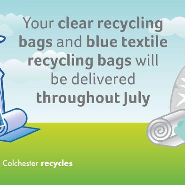75,000 homes to receive clear recycling and blue textile bags