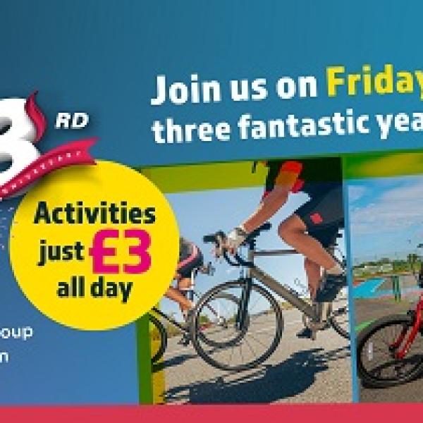 Colchester Sports Park celebrates third anniversary with special £3 activities all day!