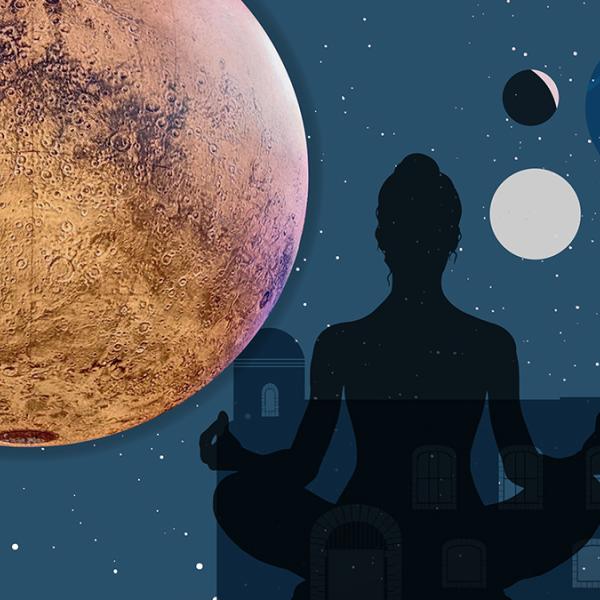 Experience Cosmic Calm: Yoga Under Mars at Colchester Castle