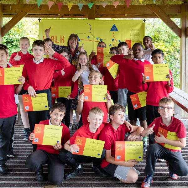 Hazelmere Junior School hosts workshop for "Walk With Words" project