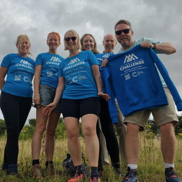 Local health and wellbeing team tackle the Yorkshire three peaks for cancer charity