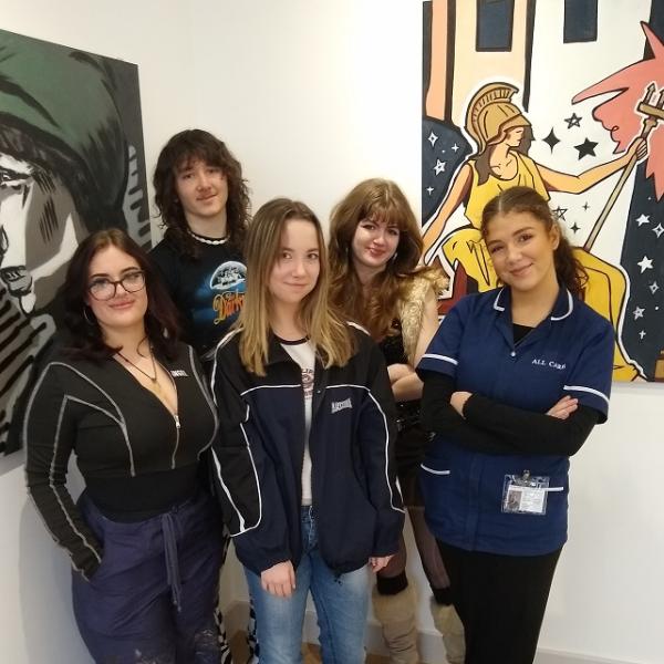 Student artists showcase talent in the city centre